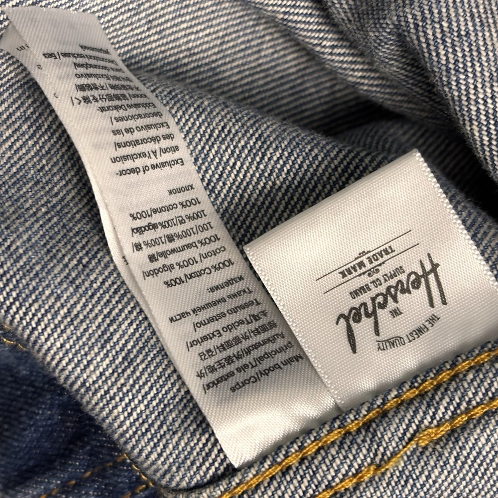 Herschel Supply Co Men's XL Denim Shop Jean Jacket Varsity Button 50068-00607 - Picture 15 of 16